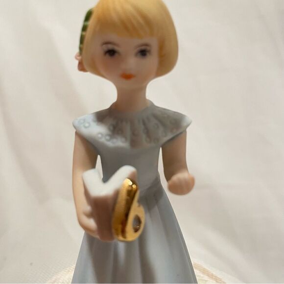 6th birthday cake topper Growing up birthday girls vintage Enesco - Picture 5 of 13